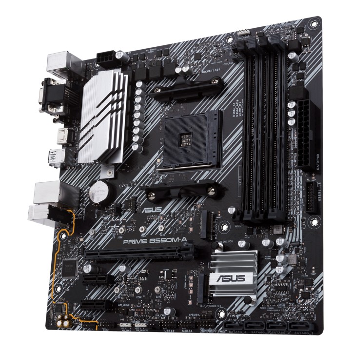 ASUS B550M-A/CSM:(AM4) 4DDR4 HDMI DVI-D VGA RJ45 mATX