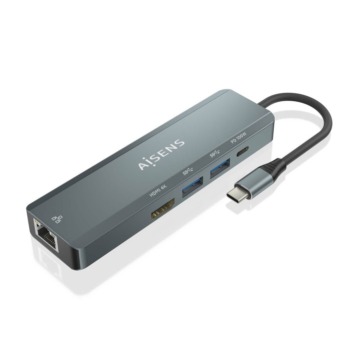 Dock Station AISENS USB-C a HDMI/USB/PD (ASUC-5P011-GR)