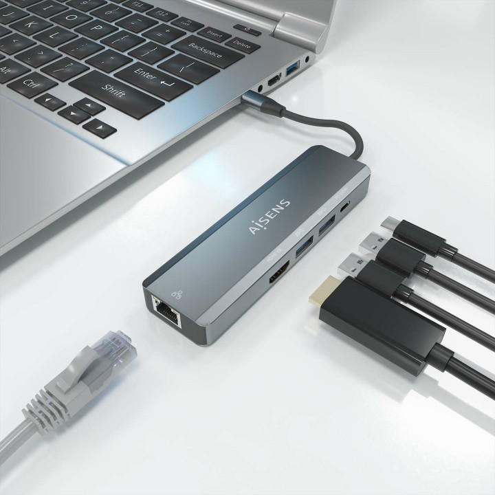 Dock Station AISENS USB-C a HDMI/USB/PD (ASUC-5P011-GR)