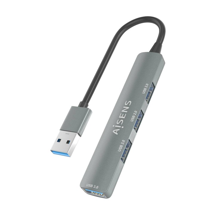 Hub AISENS USB-A 3.0 a 3USB 2.0/1USB-A Gris (A106-0859)