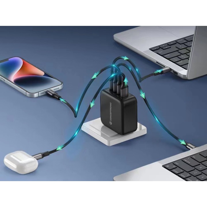 Cargador de Pared CONCEPTRONIC USB-A/C 100W (ALTHEA18B)