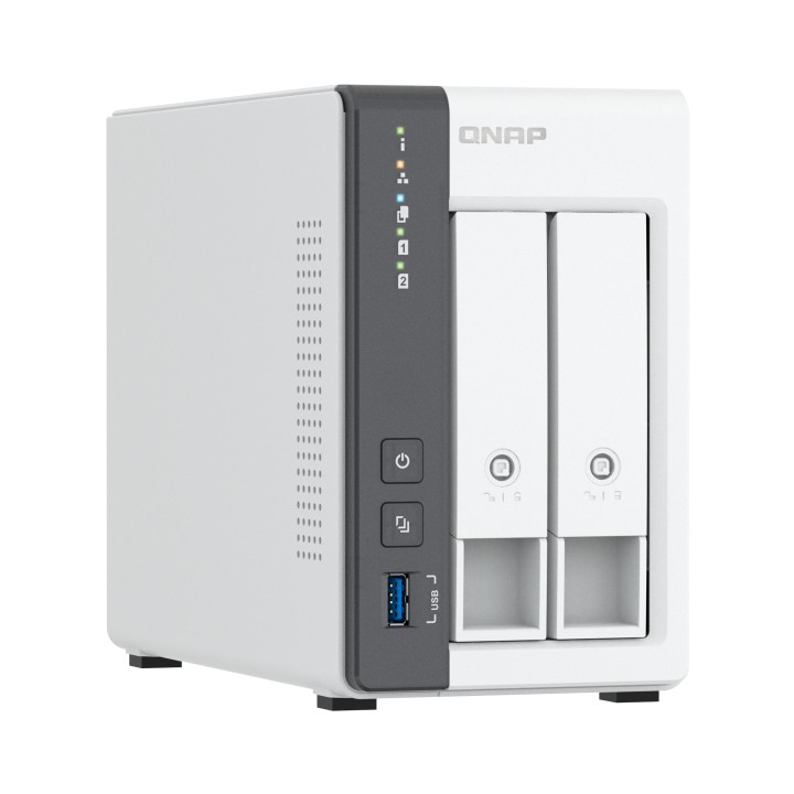 NAS QNAP 2 Bahías 4Gb USB-A RJ45 Blanco (TS-216G)