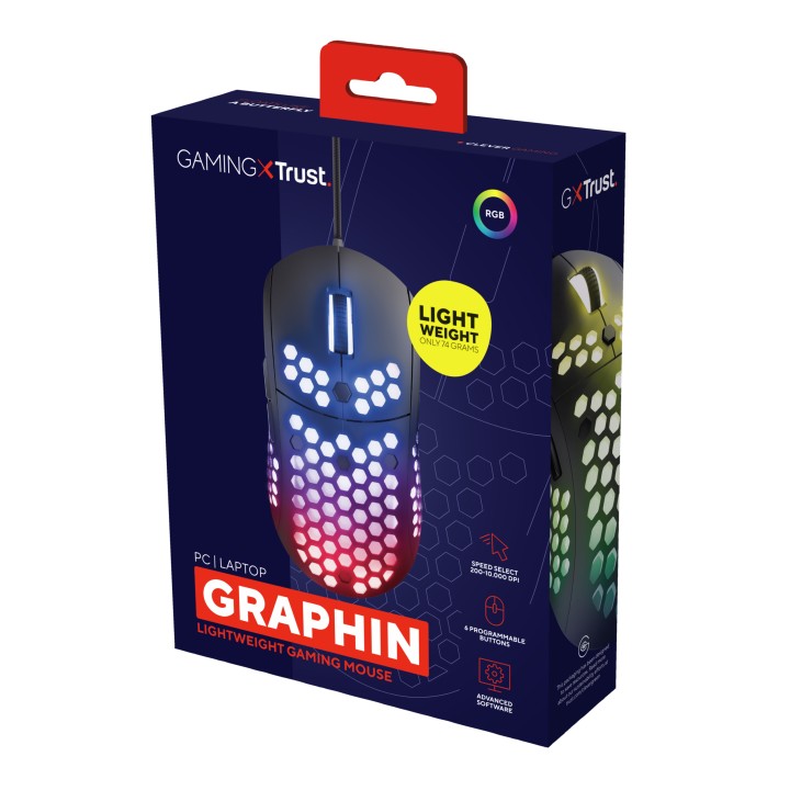 Ratón Gaming Trust GTX960 Graphin RGB USB-A (23758)