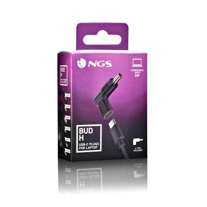 Clavijas NGS Portátil HP USB-C a BUD-L/ DC (BUD-H)