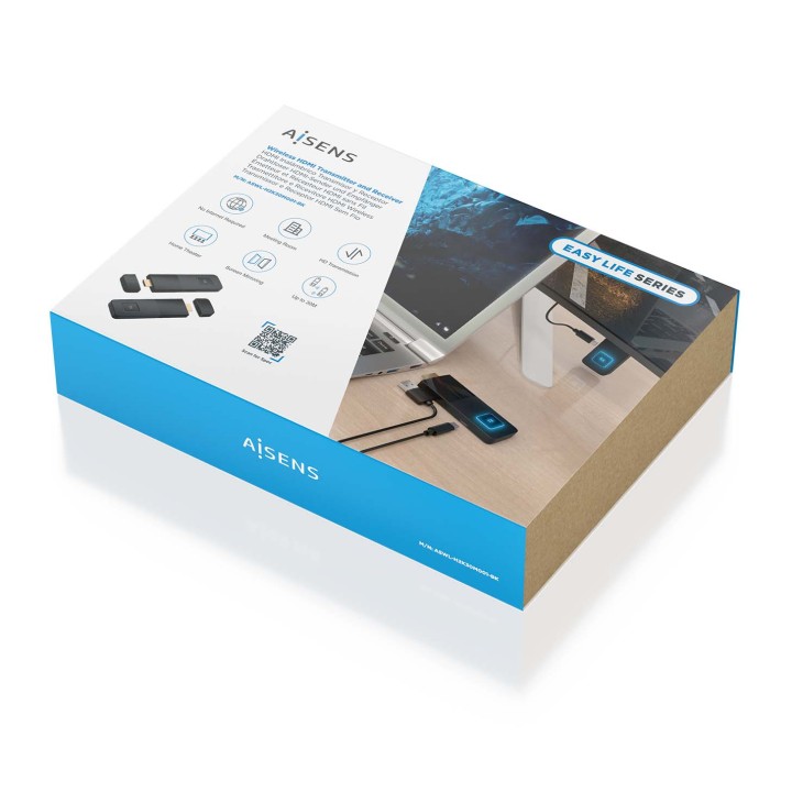 Adaptador AISENS Inalámbrico HDMI (ASWL-H2K30M001-BK)