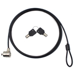 Cable Seguridad NILOX doble llave 1.8m Negro (NXSC001)