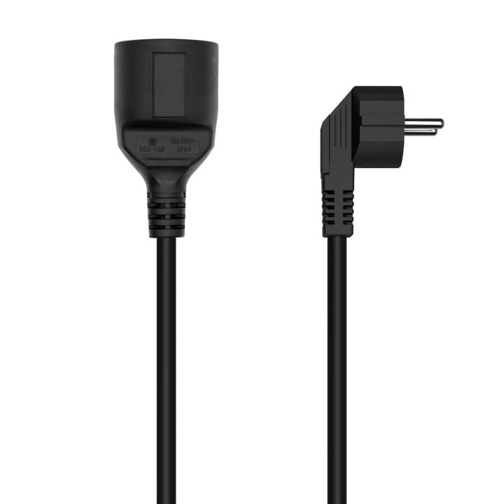 Cable AISENS Schuko CEE7/M a CEE7/H 2m Negro(A132-0600)