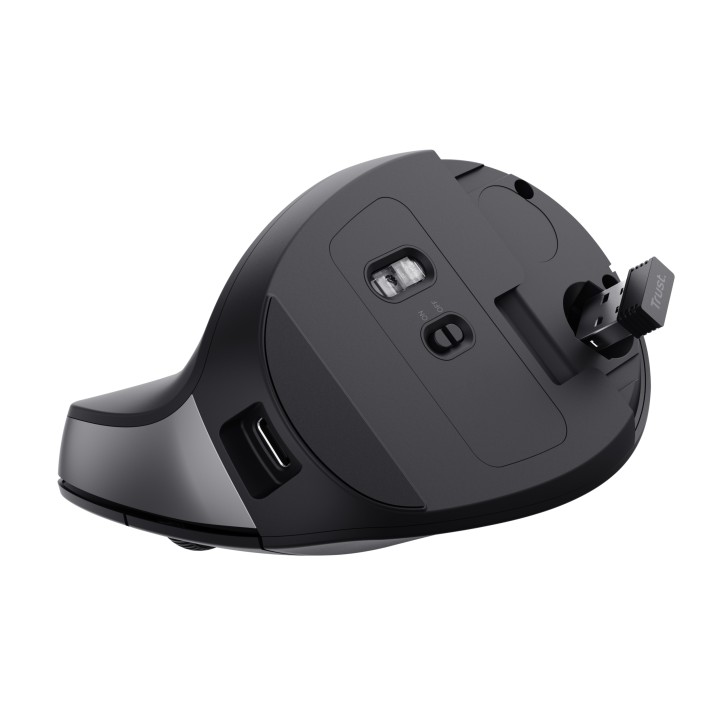 Ratón Vertical Trust TM-270 Óptico RF Negro (25371)
