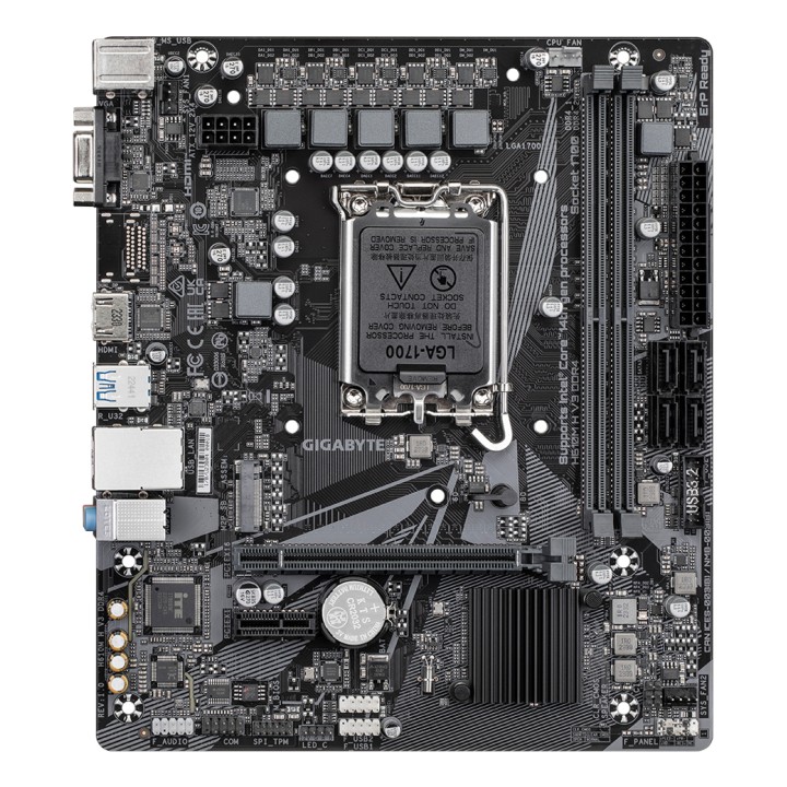 GIGABYTE H610M H V3 DDR4:(1700) 2DDR4 VGA HDMI DVI mATX