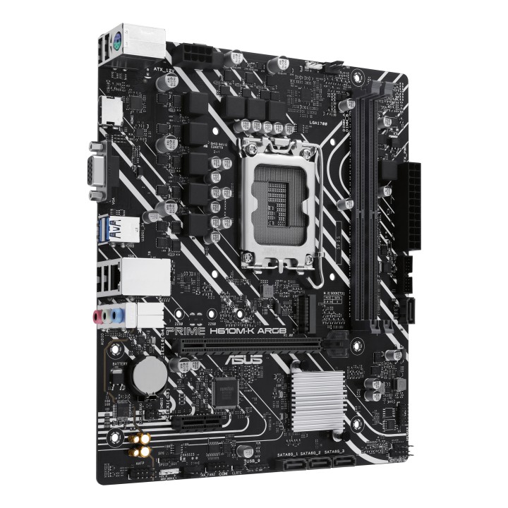 ASUS PRIME H610M-K ARGB: (1700) 2xDDR5 VGA HDMI mATX