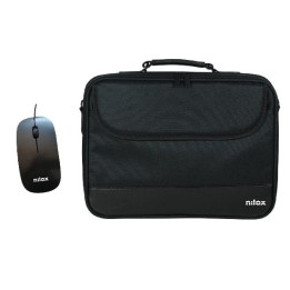 Maletin+Raton NILOX 15.4"-16" Negro (NXMOS5156BK)