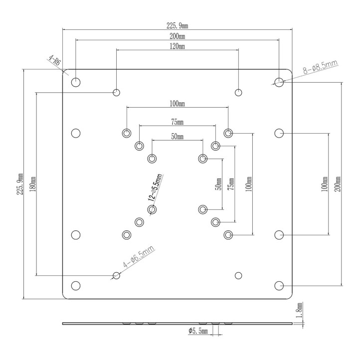 Adaptador AISENS Vesa 200x200 Monitor/TV (ACC001-289)