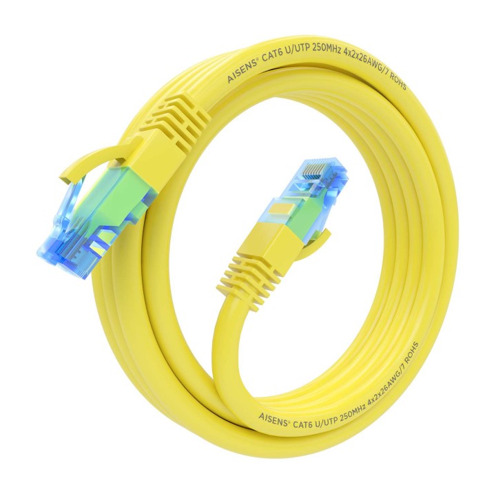 Cable AISENS RJ45 Cat.6 UTP CCA 3m Amarillo (A135-0836)