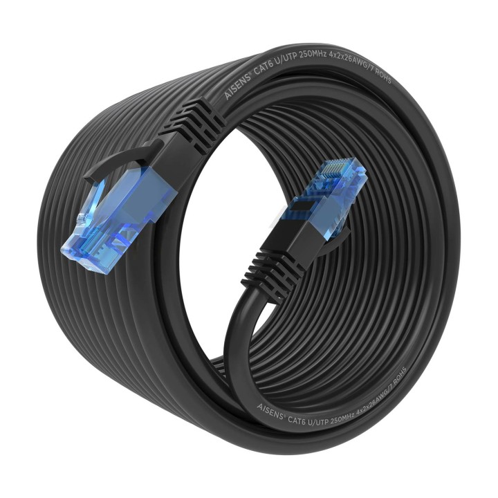 Cable AISENS RJ45 Cat.6 UTP CCA 7.5m Negro (A135-0849)