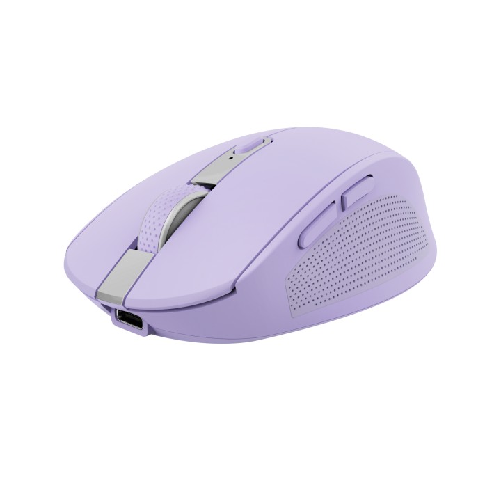 Ratón Trust Ozaa Óptico RF/Bluetooth Morado (25384)