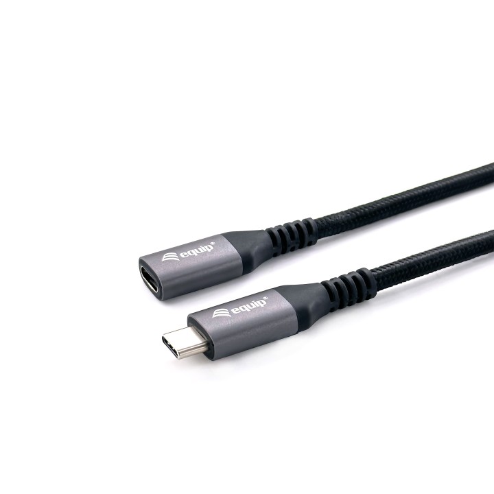 Cable EQUIP USB-C/M a USB-C/H 0.5m Negro (128370)