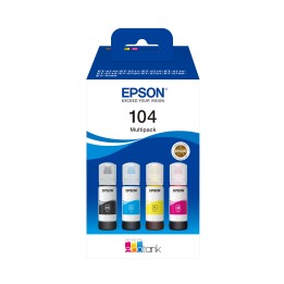 Tinta Epson EcoTank 104 Pack Negro/Color (C13T00P640)