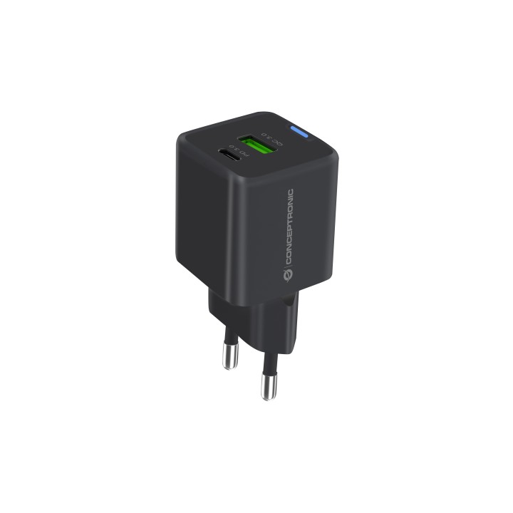 Cargador Pared CONCEPTRONIC USB-A/C GaN 33W (ALTHEA16B)