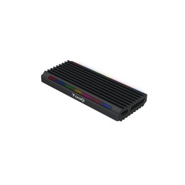 Caja TooQ SSD M.2/PCIe/SATA USB3 RGB Negra (TQE-2222B)
