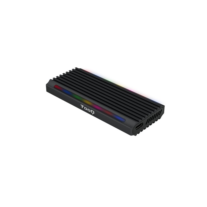 Caja TooQ SSD M.2/PCIe/SATA USB3 RGB Negra (TQE-2222B)