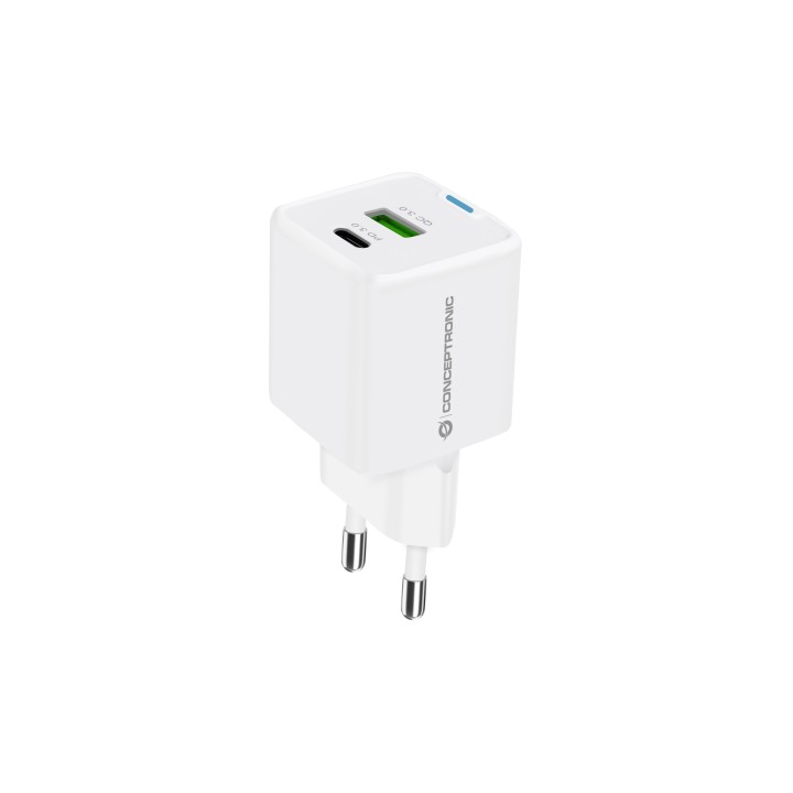 Cargador Pared CONCEPTRONIC USB-A/C GaN 33W (ALTHEA16W)
