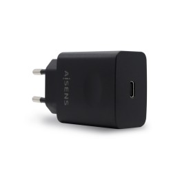 Cargador Pared AISENS 20W 1xUSB-C Negro (ASCH-1PD20-BK)