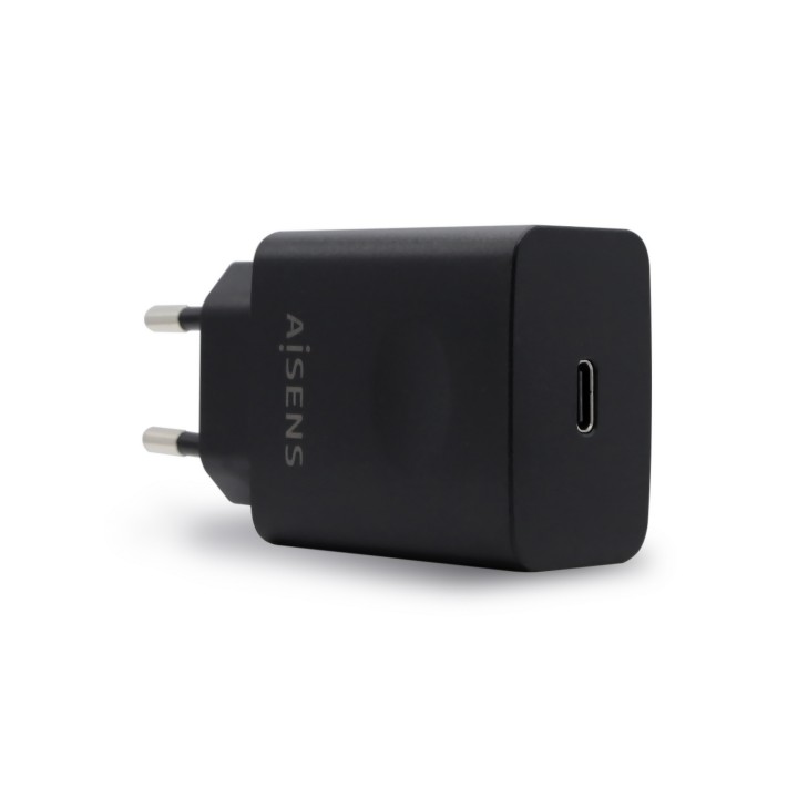Cargador Pared AISENS 20W 1xUSB-C Negro (ASCH-1PD20-BK)