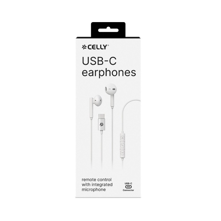 Auriculares CELLY USB-C Blancos (UP1100TYPECWH)