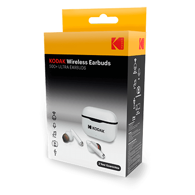 Kodak Auricular Bluetooth Earbuds 500+ Ultra Wireless Micrófono