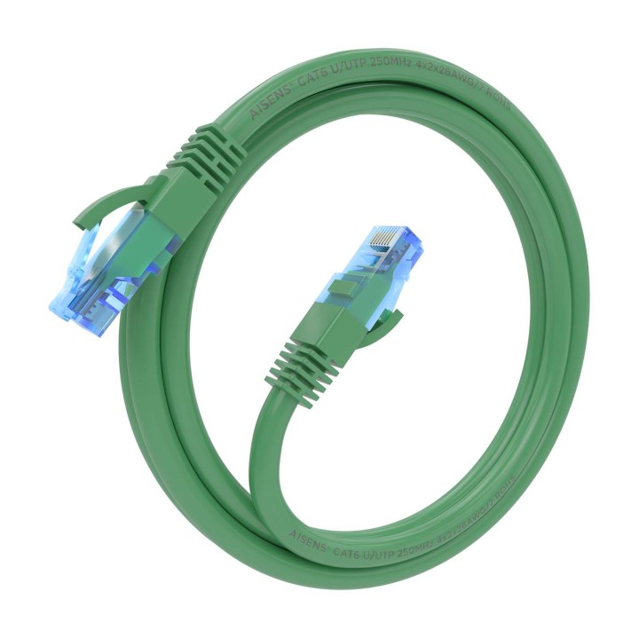 Cable AISENS RJ45 Cat.6 UTP CCA 1m Verde (A135-0809)