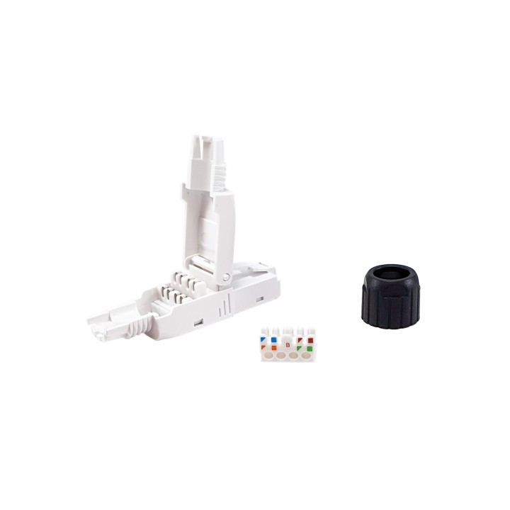 Conector EQUIP RJ45 Cat.6 Kit 5 Negro/Blanco (EQ121161)
