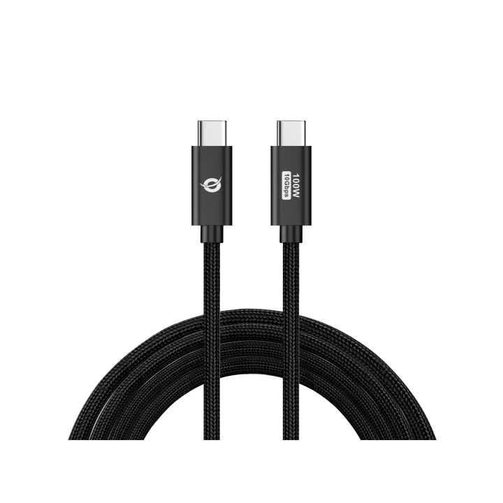 Cable CONCEPTRONIC USB-C M/M 100W 1.2m Negro(ETTA02B12)