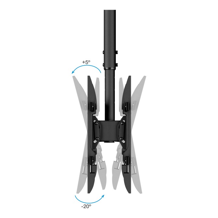 Soporte Techo TOOQ 43-86" 2TV Gira/Inc (LPCE2286TSLI-B)