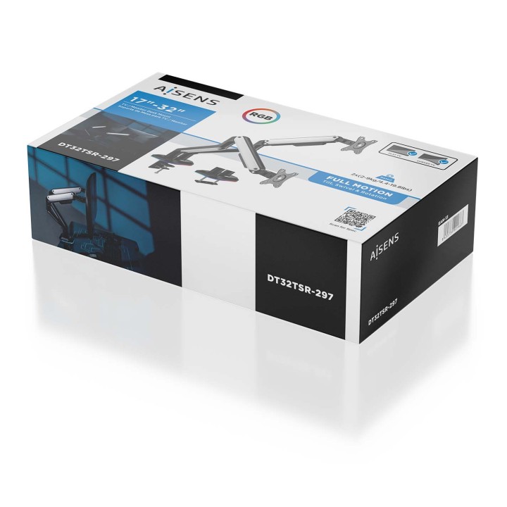 Soporte Mesa AISENS RGB 17-32" 2Brazos (DT32TSR-297)