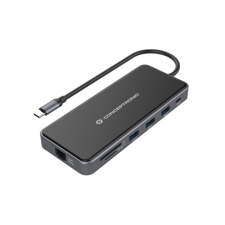 Docking CONCEPTRONIC USB-C 12en1 Gris (DONN15G)