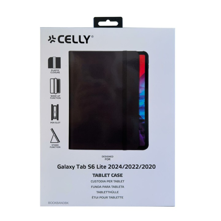 Funda CELLY para Galaxy Tab S6 Lite Negra (BOOKBAND13)