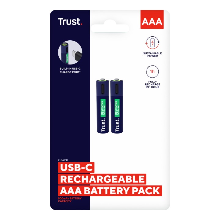 Pilas Trust Recargables AAA 2 Unidades (25585)