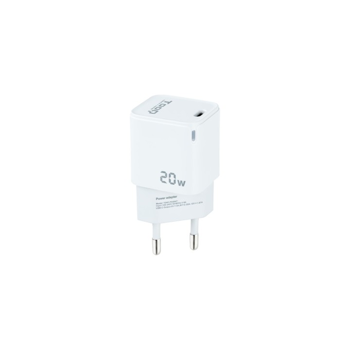 Cargador de Pared TooQ 20W 1xUSB-C Blanco (TQWC-PD20WT)