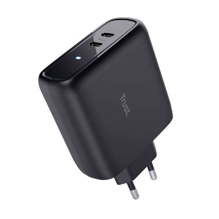 Cargador de Pared Trust Maxo 65W 2xUSB-C Negro (25380)