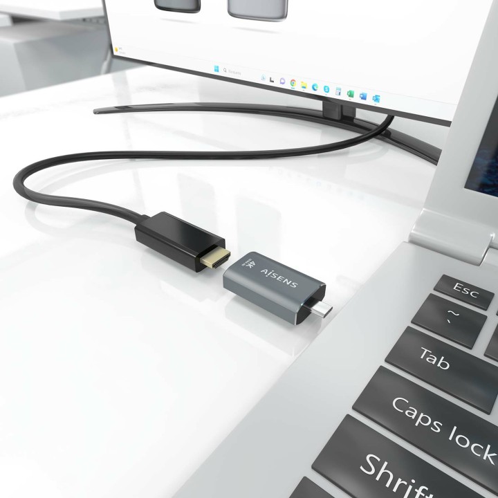 Adaptador AISENS USB-C /M a HDMI/H 4K Gris (A109-0862)