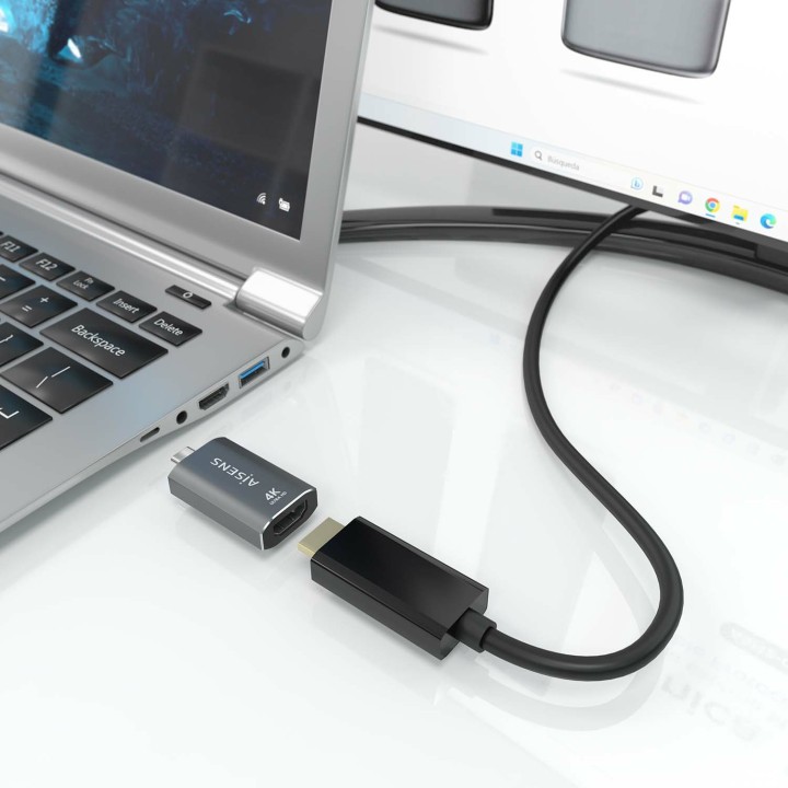 Adaptador AISENS USB-C /M a HDMI/H 4K Gris (A109-0862)