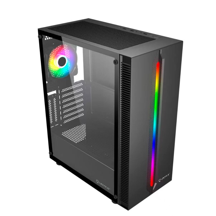 Caja Unyka Armor Lumina ARGB USB ATX Negra (UK511210)