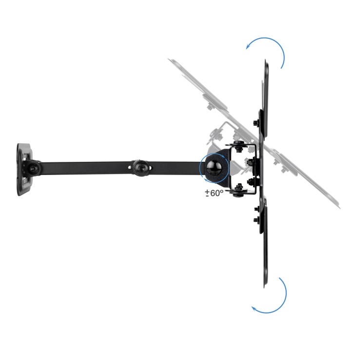 Soporte Pared TOOQ 13"-43" Gira/Incl Negro (LP1344TN-B)