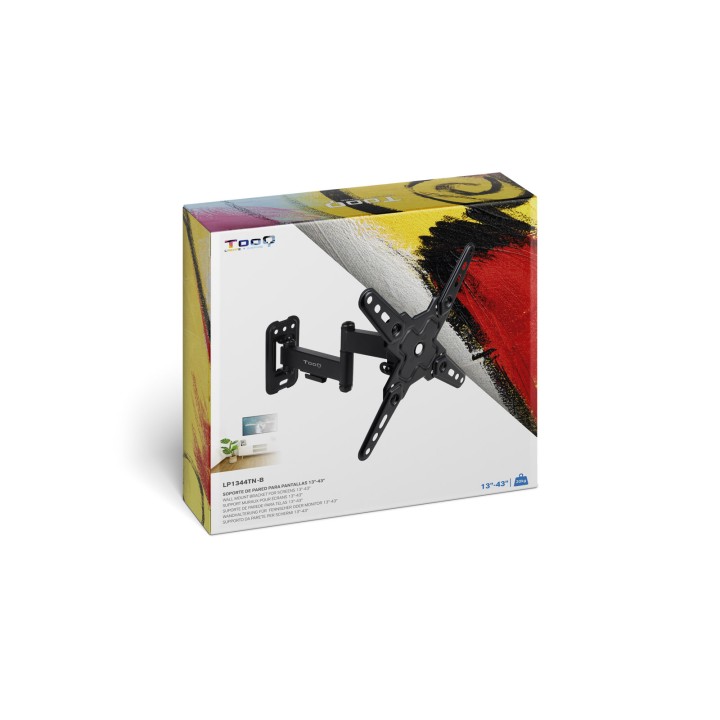 Soporte Pared TOOQ 13"-43" Gira/Incl Negro (LP1344TN-B)