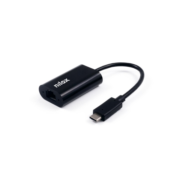 Adaptador de Red NILOX USB-C a RJ45 Negro (NXADAP06)