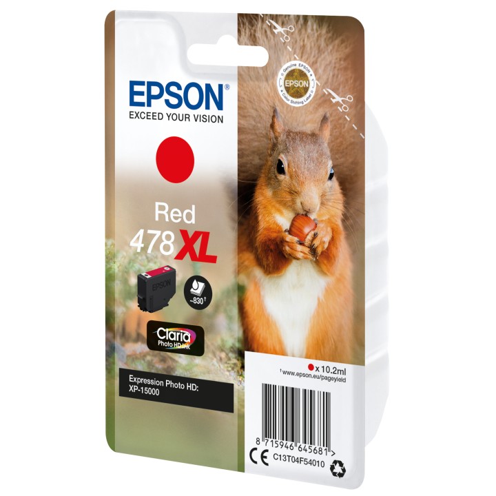 Tinta Epson Claria Photo HD 478XL Rojo (C13T04F54010)