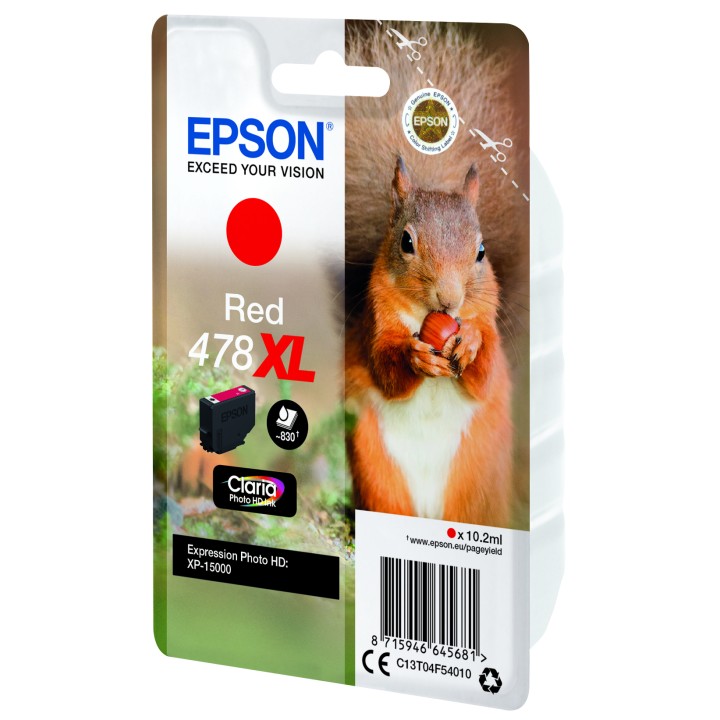 Tinta Epson Claria Photo HD 478XL Rojo (C13T04F54010)