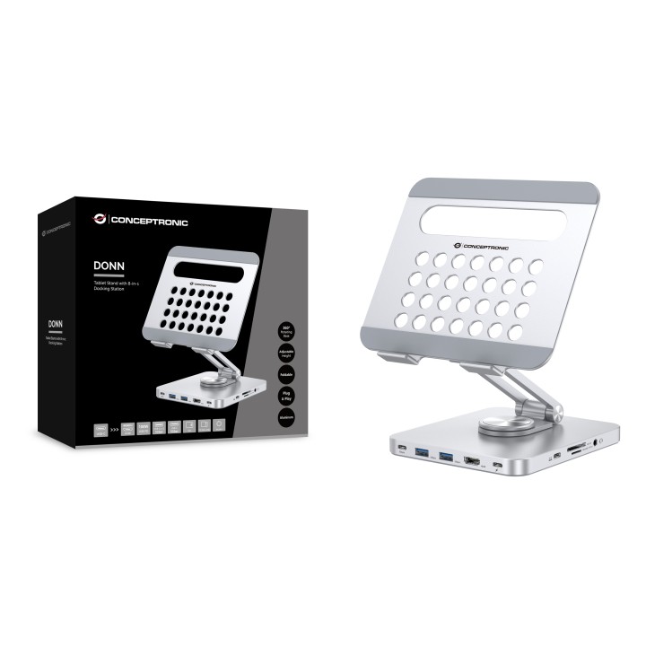 Dock Station CONCEPTRONIC USB-A/C HDMI Plata (DONN26G)