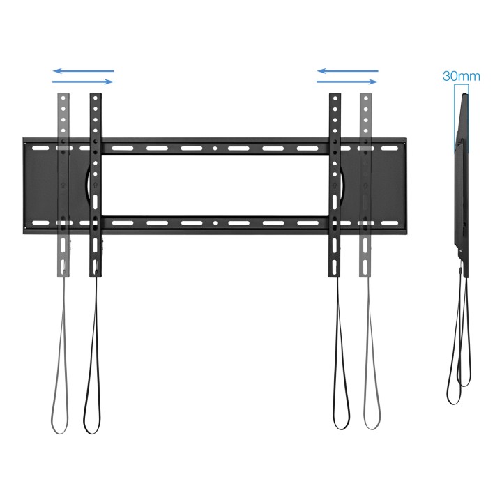Soporte Pared TOOQ 43"-90" hasta 80Kg Negro (LP1090F-B)