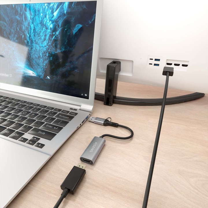 Conversor AISENS USB-A/C/M a HDMI/H 12cm (A109-0913)